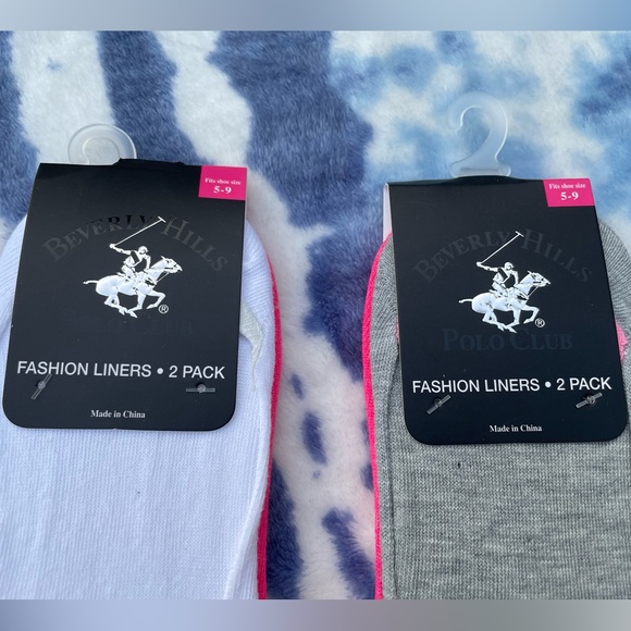 4 Pair of NWT Beverly Hills Polo Club No Show Socks Rainbows Sprinkles & PINK!💖 - Picture 3 of 5